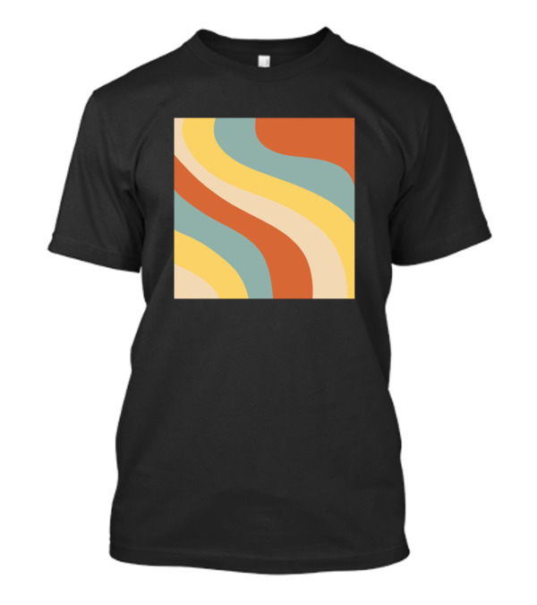 Retro Waves Multicolor Abstract Stripes T-Shirt