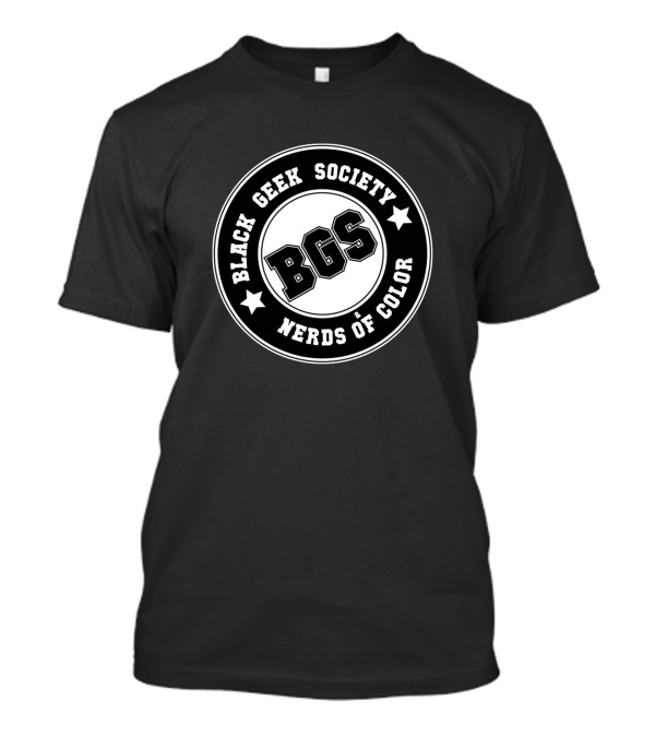 Black Geek Society Nerds Of Color BGS Retro Black White T-Shirt
