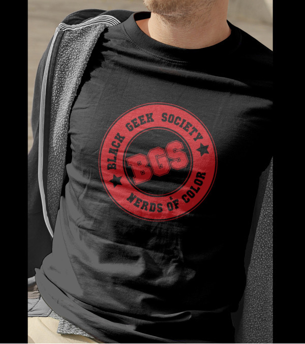 Black Geek Society BGS Nerds Of Color Red Retro Text T-Shirt