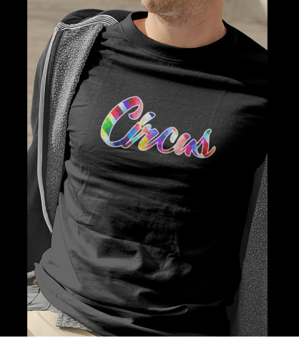 Circus Colorful Pixel Text T-Shirt