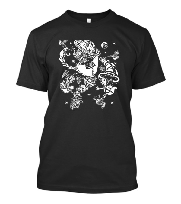 Giant Robot Outer Space Adventure Planetary Exploration T-Shirt