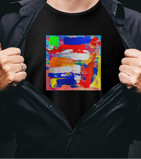 Creative Unique Colorful Abstract Brush Strokes T-Shirt