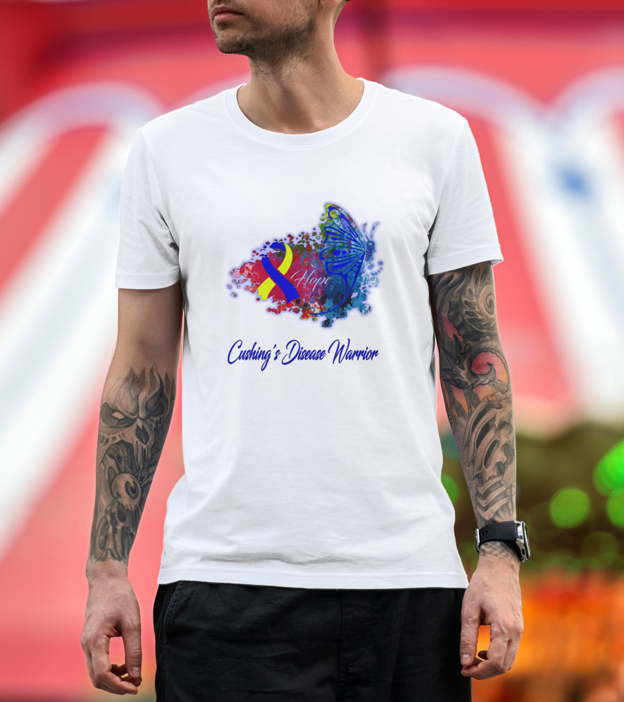 Cushing's Disease Warrior Hope Ribbon Butterfly T-Shirt