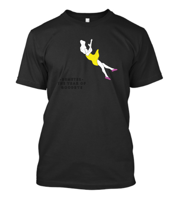 Demeter The Year Of Goodbye Falling Figure Yellow Dress Pink Shoes T-Shirt