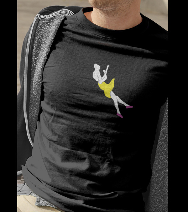 Demeter The Year Of Goodbye Falling Figure Yellow Dress Pink Shoes T-Shirt