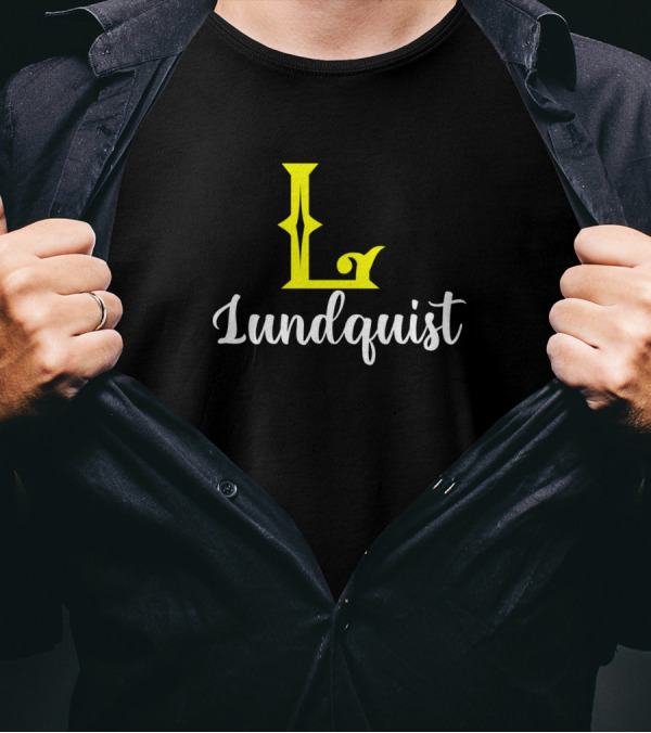 Lundquist L Icon With Surname In T-Shirt