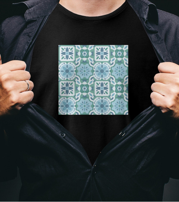 Azulejo 23 Vector Portuguese Moorish Tile T-Shirt
