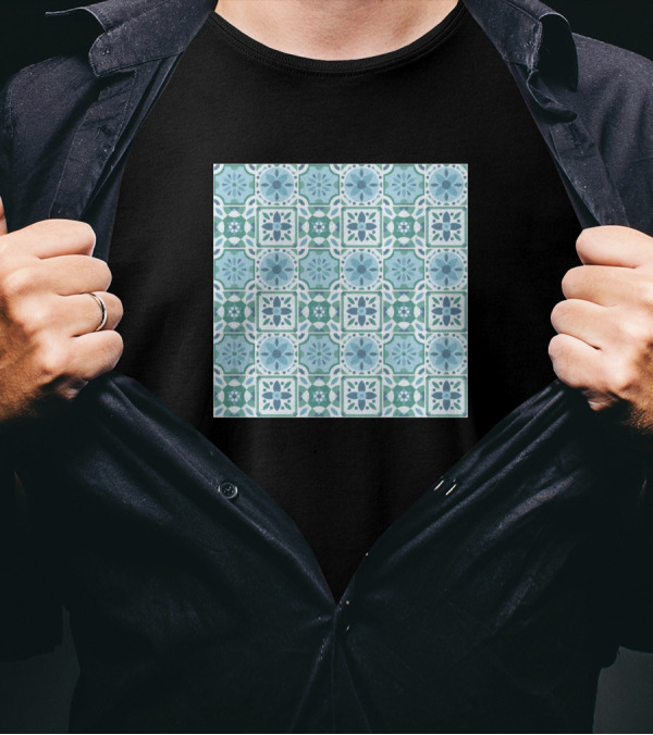 Azulejo 24 Vector Portuguese Moorish Tile T-Shirt