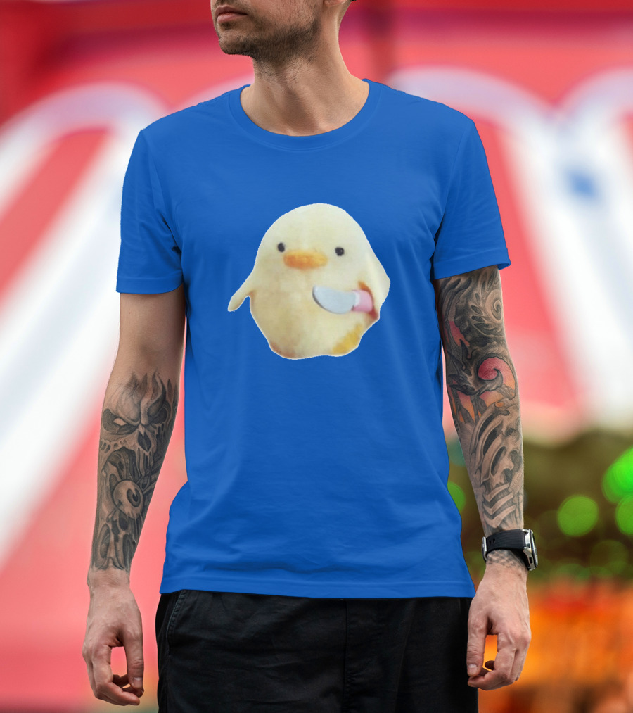 Bird With Knife Meme Cute Plush Kawaii Aesthetic T-Shirt
