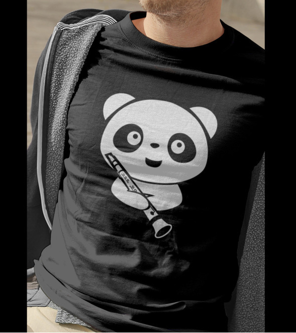 Clarinet Panda For Passionate Clarinetists T-Shirt