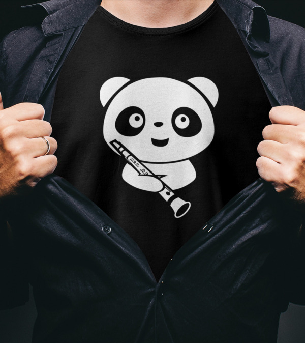 Clarinet Panda For Passionate Clarinetists T-Shirt