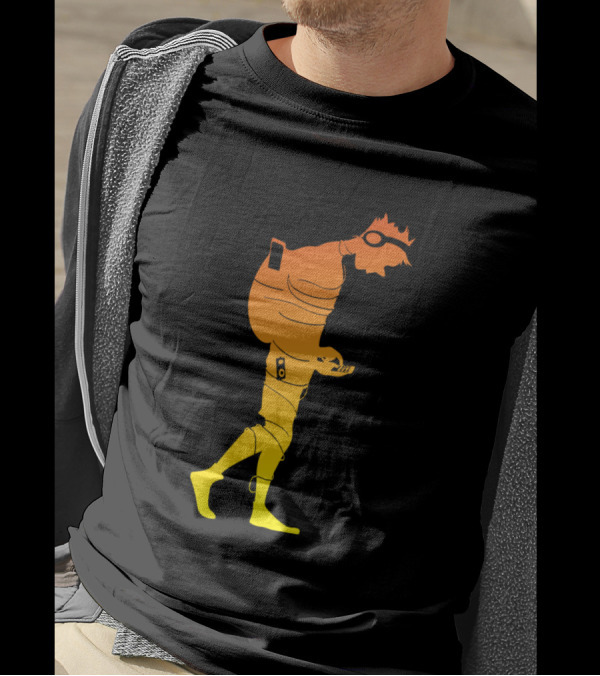 Computer Nerd Silhouette With Gadget Headphones And Smartphone T-Shirt