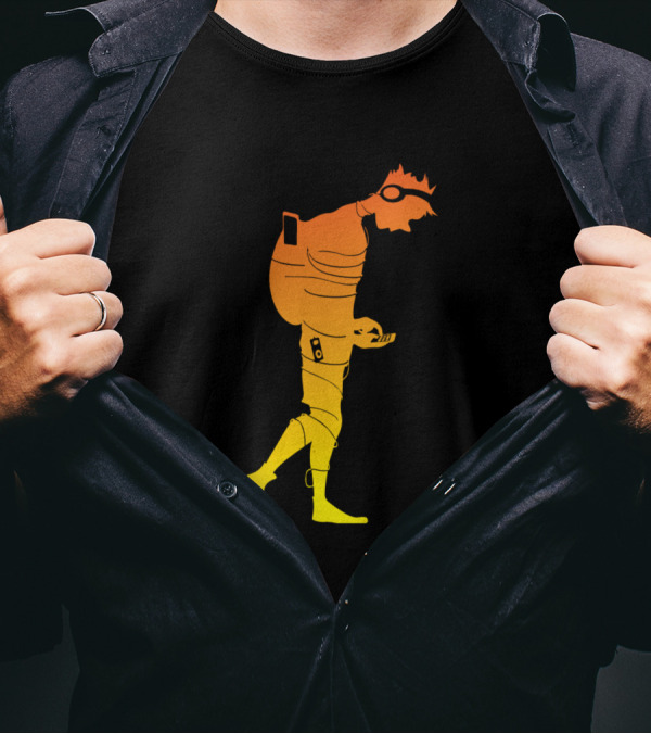 Computer Nerd Silhouette With Gadget Headphones And Smartphone T-Shirt