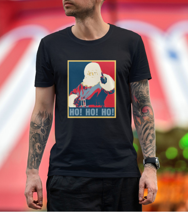 Premium T-Shirt: Retro Vintage Santa Pop Art Ho Ho Ho Classic T-Shirt Retro Vintage Santa Pop Art Ho Ho Ho Classic T-Shirt