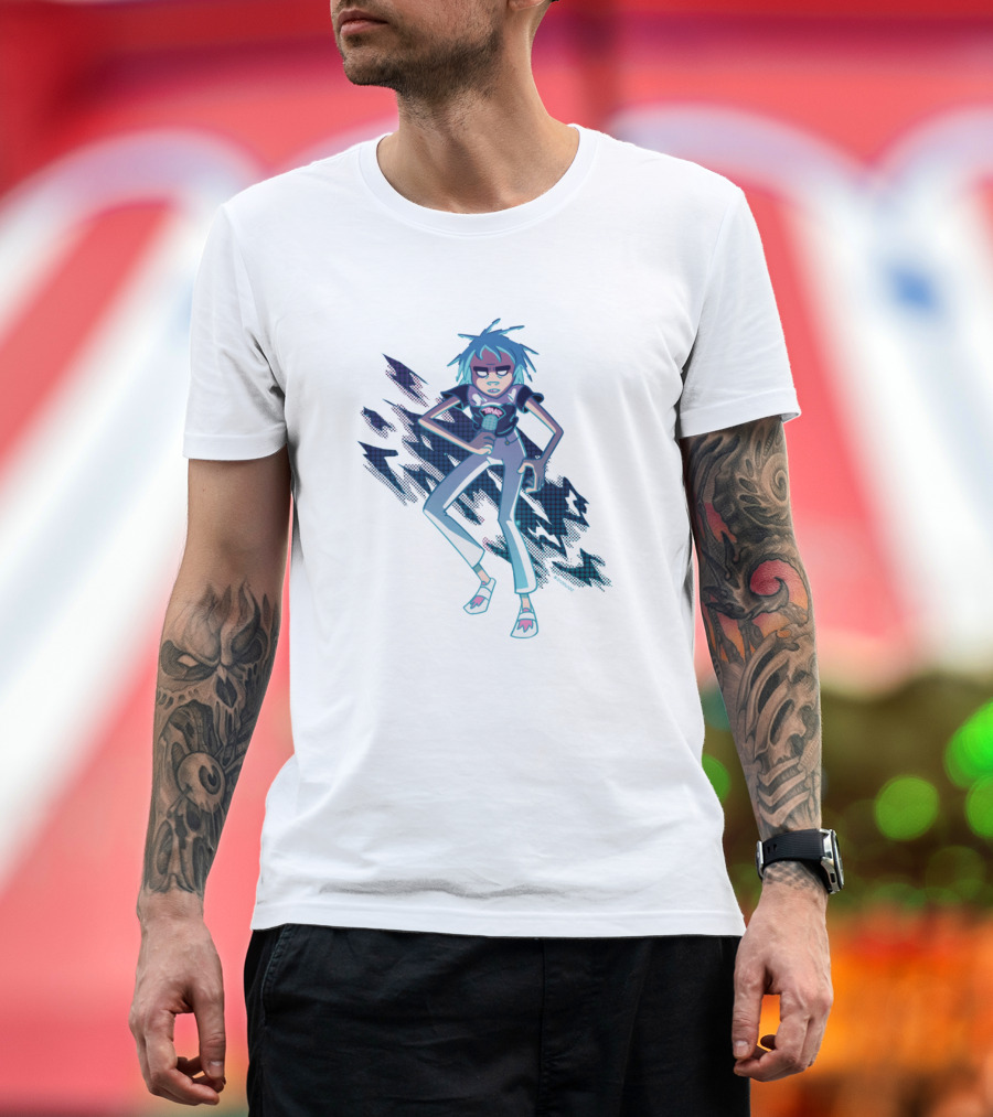 2D Tranz Gorillaz Music Character Pose T-Shirt