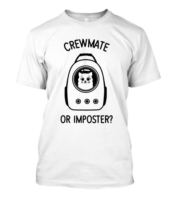 Crewmate Or Imposter Cat Astronaut Among Us Game T-Shirt