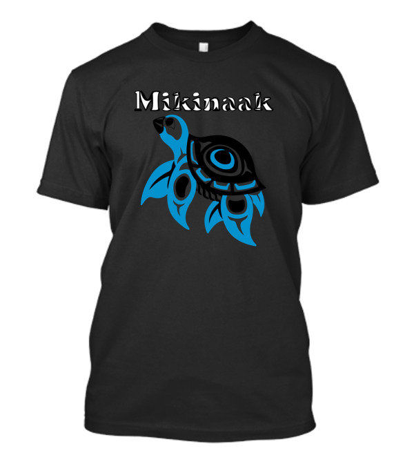 Mikinaak Snapping Turtle Blue And Black T-Shirt