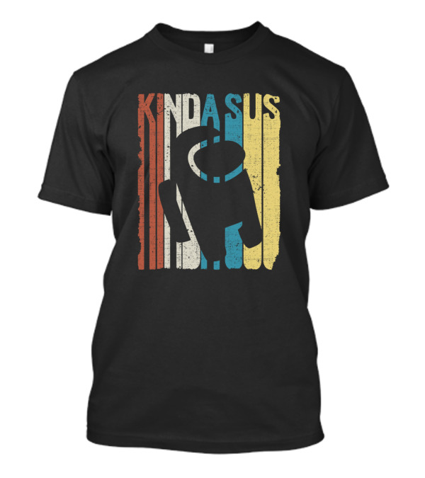 Kinda Sus Among Us Impostor Shadow Retro Stripes T-Shirt