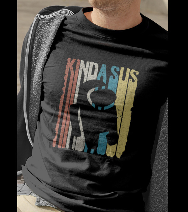 Kinda Sus Among Us Impostor Shadow Retro Stripes T-Shirt