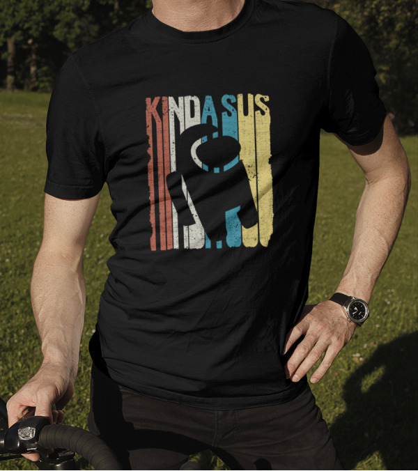 Kinda Sus Among Us Impostor Shadow Retro Stripes T-Shirt