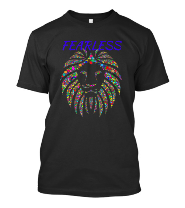 Fearless Colorful Lion's Head And Mane T-Shirt