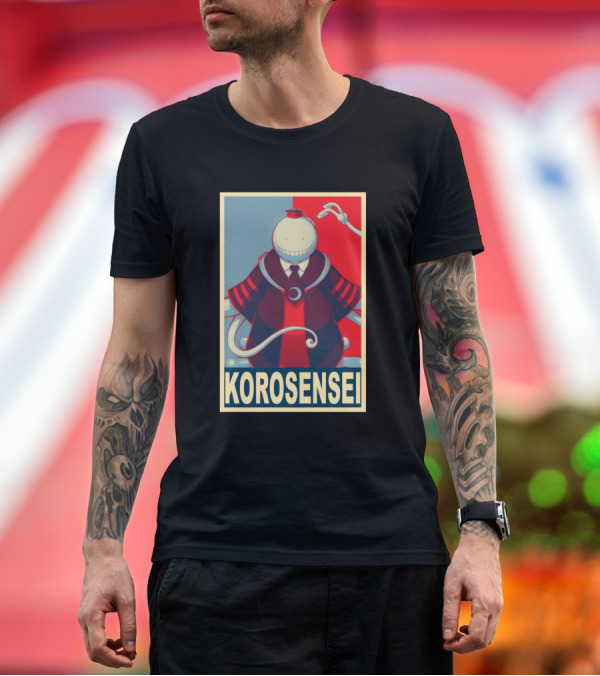 Premium T-Shirt: Korosensei Hope Poster Style Tentacles Academic Attire T-Shirt Korosensei Hope Poster Style Tentacles Academic Attire T-Shirt