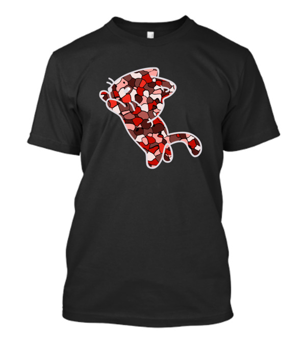 Crystal Cat Mosaic Ruby Red T-Shirt