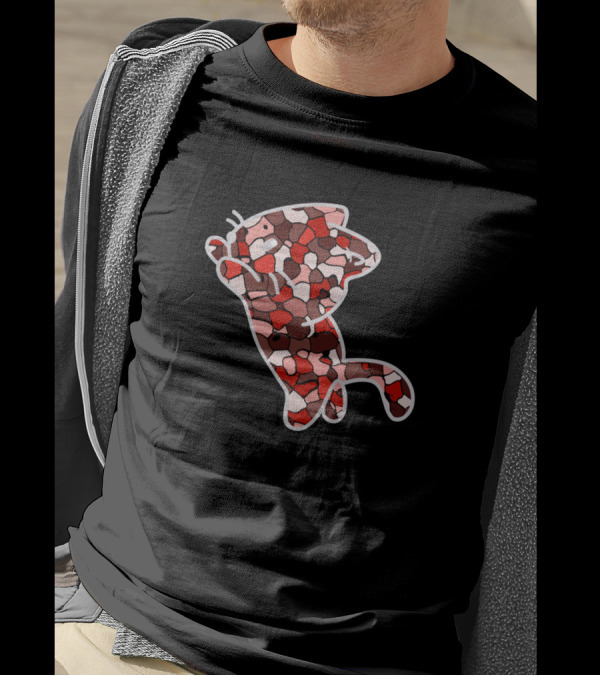 Crystal Cat Mosaic Ruby Red T-Shirt