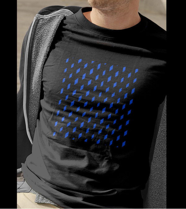 Diagonal Blue And Black T-Shirt