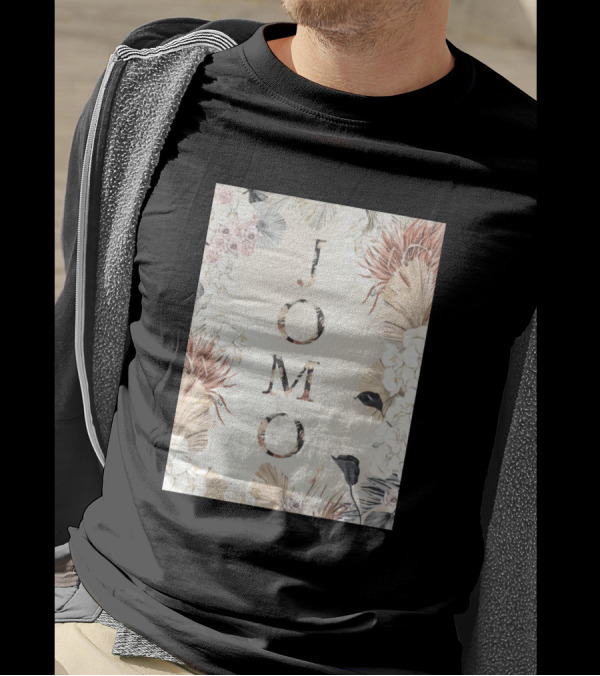 Jomo Floral Design Joy Of Missing Out T-Shirt