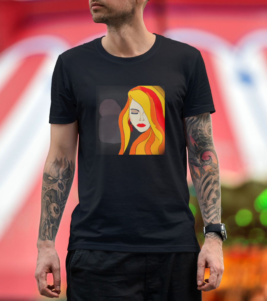 Redhead Beauty Vibrant Portrait Bold Hair T-Shirt