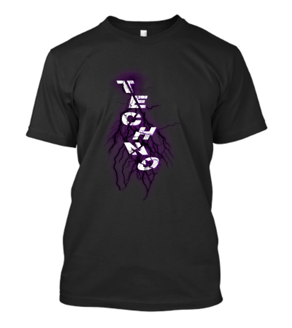 Techno Electric Lightning Purple Bolt Energy T-Shirt