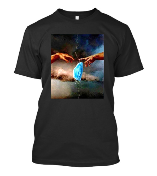 Sistine Chapel Hands Holding Face Mask Creation Masterpiece T-Shirt