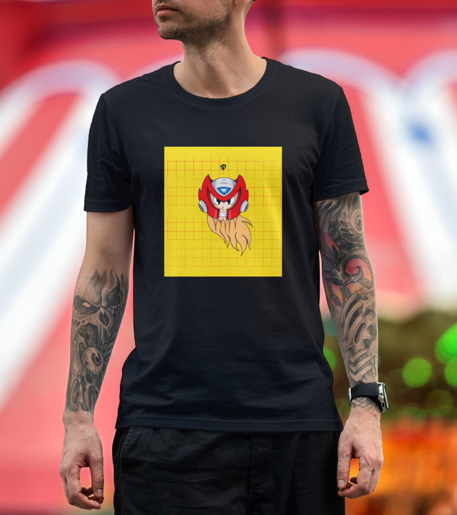 Zerodrip Mega Man Zero Helmet Grid T-Shirt