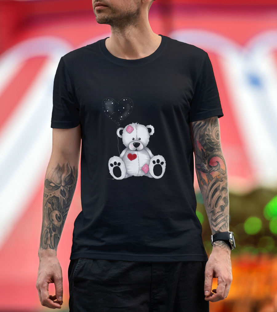 Tina Teddy Heart Balloon Patches T-Shirt
