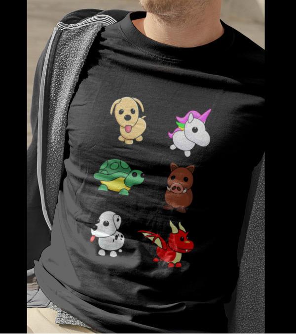 Adopt Adopt Adopt Adopt Adopt Cute Animals And Mythical Creatures Collection T-Shirt