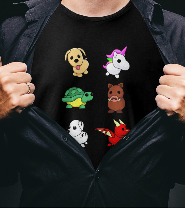 Adopt Adopt Adopt Adopt Adopt Cute Animals And Mythical Creatures Collection T-Shirt