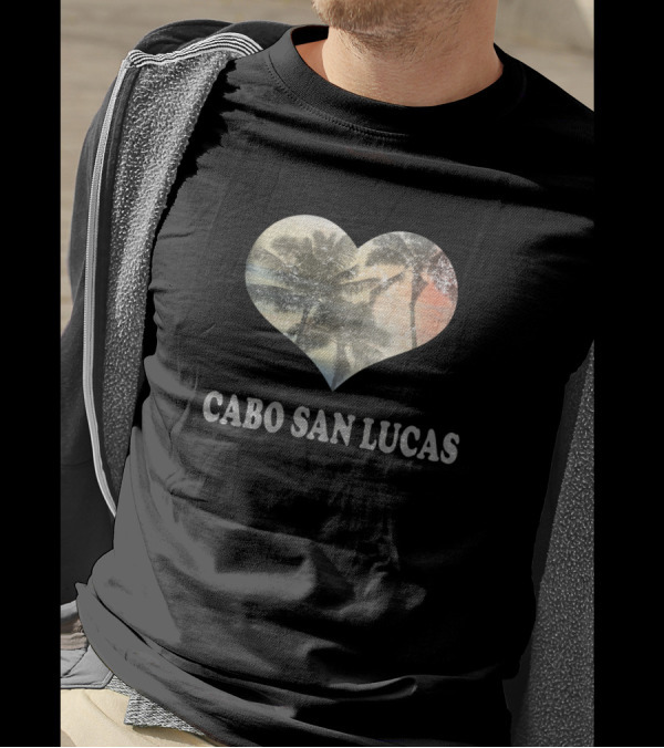 Cabo San Lucas Heart Palm Tree Beach Souvenir T-Shirt