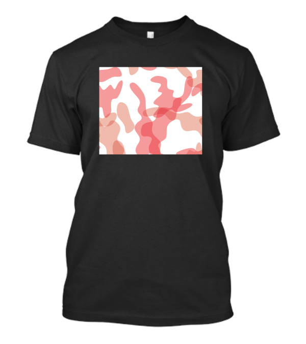 Camouflage Pink And Beige Abstract T-Shirt