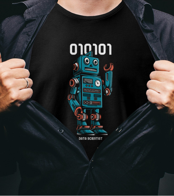 010101 Data Scientist Robot T-Shirt