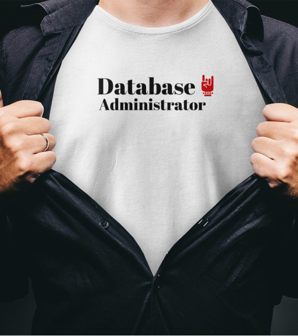 Database Administrator Rock On Gesture T-Shirt
