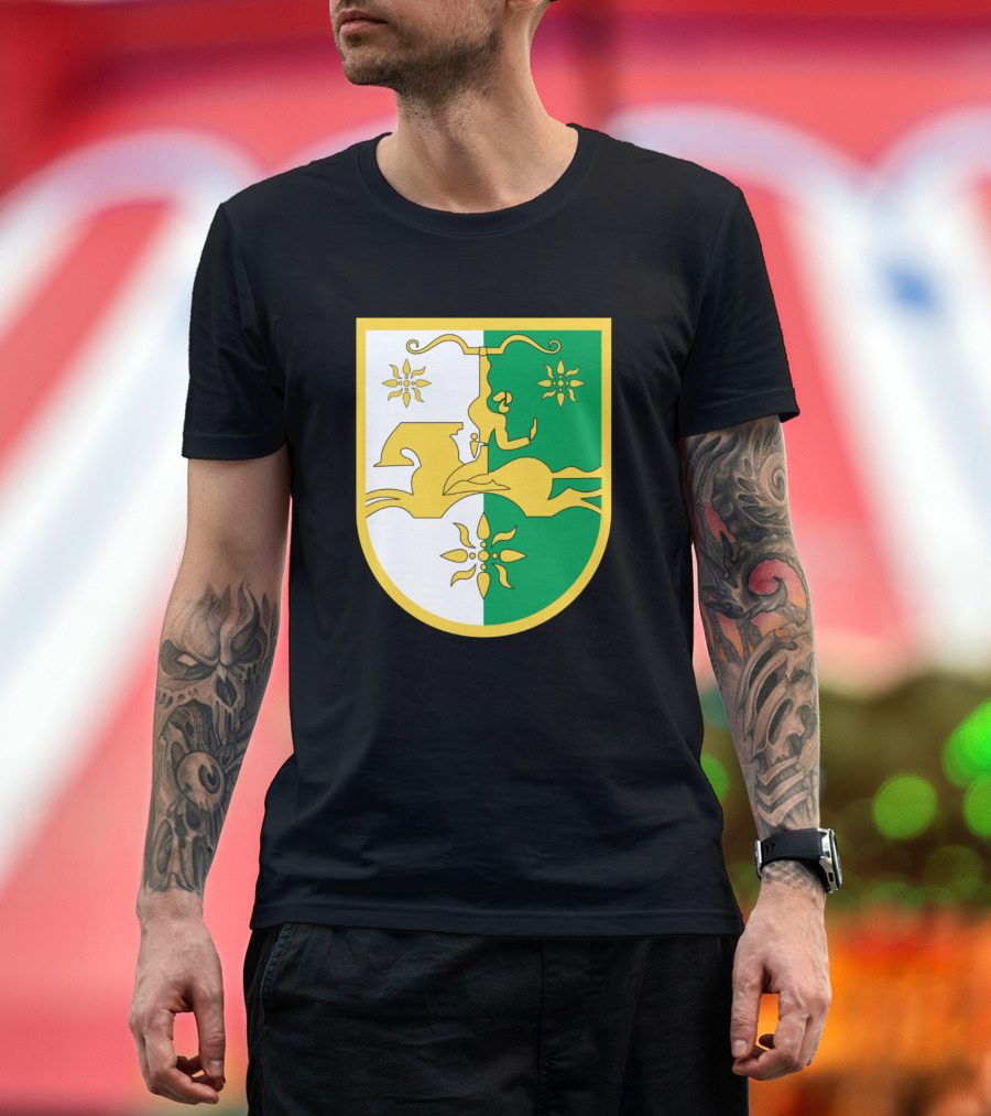 Emblem And Symbol Of Abkhazia Featuring Horse Rider Shield T-Shirt