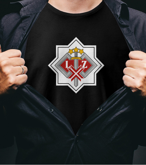LZ Emblem Of The Latvian National Guard With Sword And Stars T-Shirt