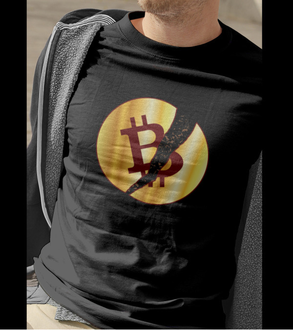 Bitcoin Symbol With Stiletto Heel T-Shirt