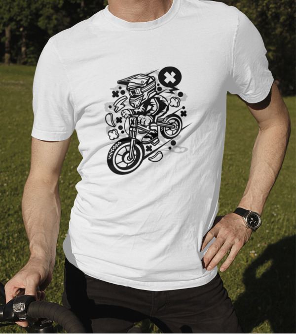 Downhill Biking Adventure For Animated Characters And Pop Culture Fans T-Shirt