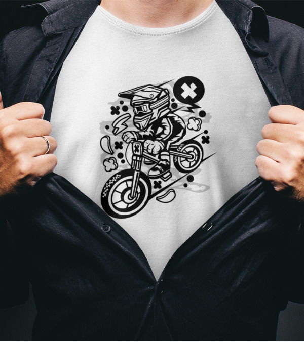 Downhill Biking Adventure For Animated Characters And Pop Culture Fans T-Shirt