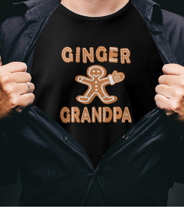 Ginger Grandpa Gingerbread Family Matching Group Holiday Festive T-Shirt