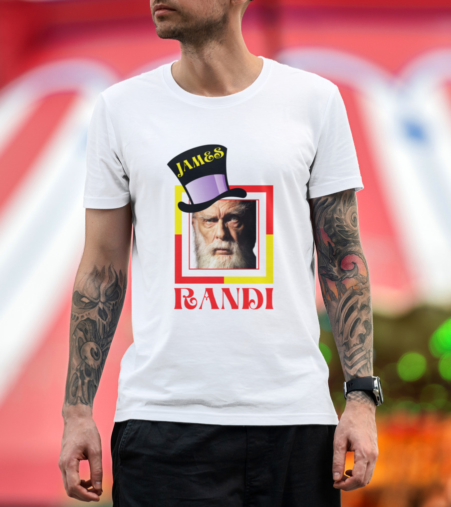 JAMES RANDI Hat Portrait Visual T-Shirt
