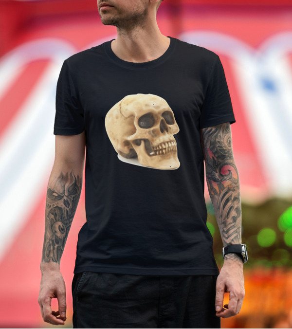 Premium T-Shirt: Photorealistic Human Skull T-Shirt Photorealistic Human Skull T-Shirt