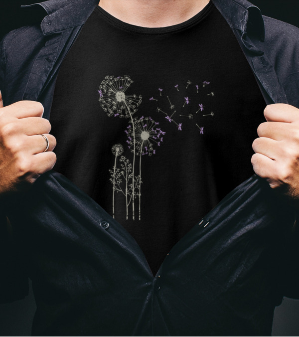 Retro Dragonfly Dandelion Insect T-Shirt